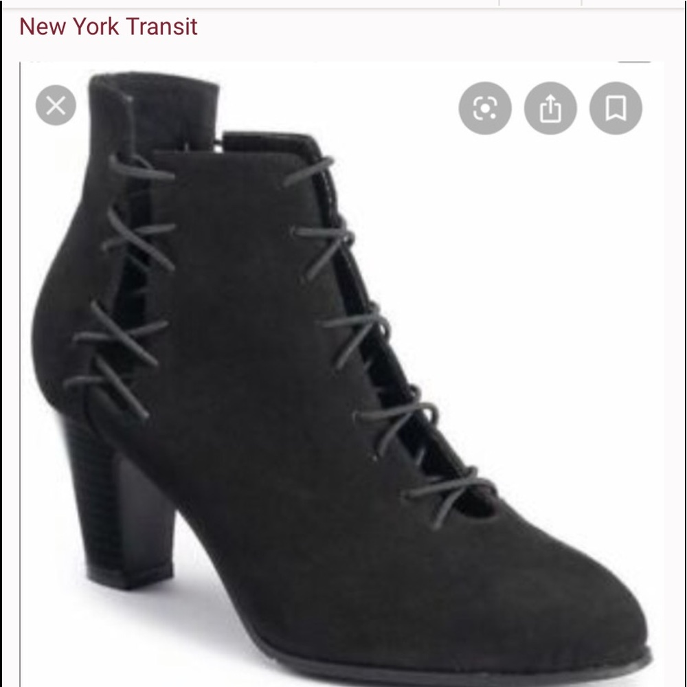 New York Transit Lace Up heeled boots